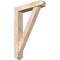 Ekena Millwork Traditional Arts and Crafts Smooth Bracket w/ Offset Brace, Douglas Fir, 5 1/2"W x 26"D x 38"H BKT0604X26X38TRA03SDF - alternate 1